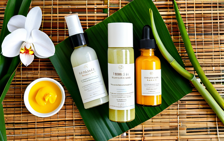 비건 화장품의 스킨케어 루틴 구성하기 - **Prompt:** A Thai woman with radiant, healthy skin, showcasing the results of a vegan skincare rout...