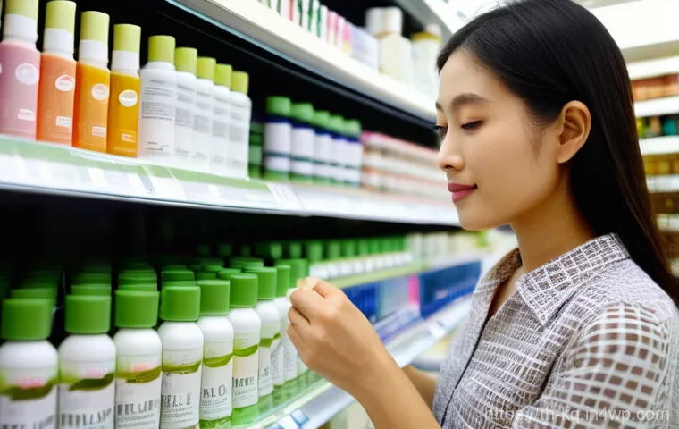 비건 화장품을 선택하는 방법 - **Prompt:** "A close-up of a young Thai woman, aged 25-30, with radiant, healthy skin, applying a ve...