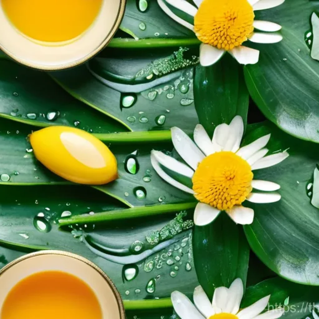 비건 화장품과 소비자 의견 반영하기 - **Prompt: A vibrant, detailed close-up of various natural, plant-based ingredients commonly found in...