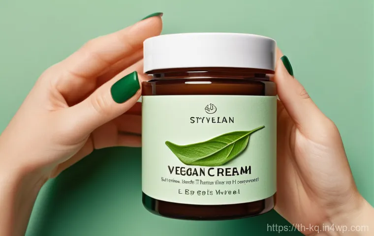 비건 화장품 브랜드와 소비자 신뢰도 - **Prompt:** A diverse group of three joyful individuals (a young adult woman, a young adult man, and...