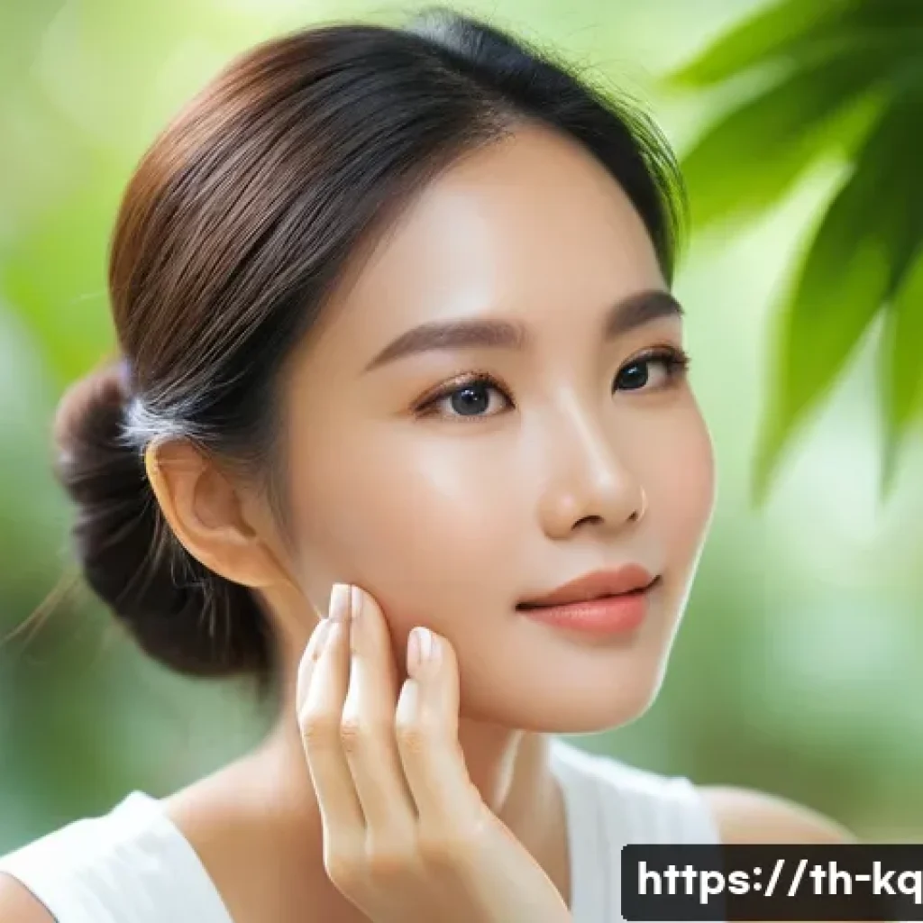 비건 화장품과 지속 가능한 소비 - **Prompt 1: Serene Radiance with Vegan Skincare**
    "A beautiful Thai woman, mid-20s to early 30s,...
